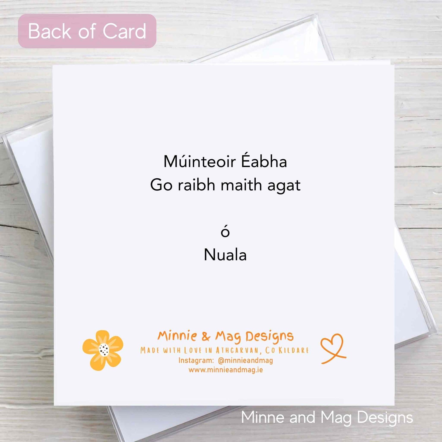 Irish Card for Teacher Go raibh maith agat Múinteoir