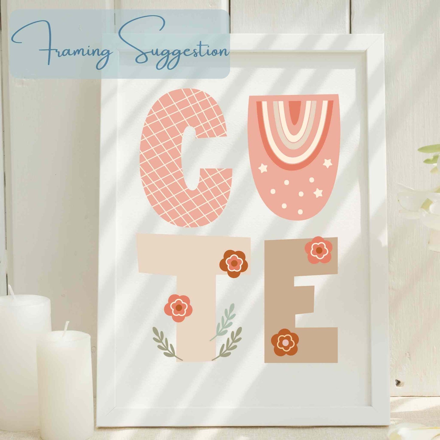 CUTE Boho Style Poster Print