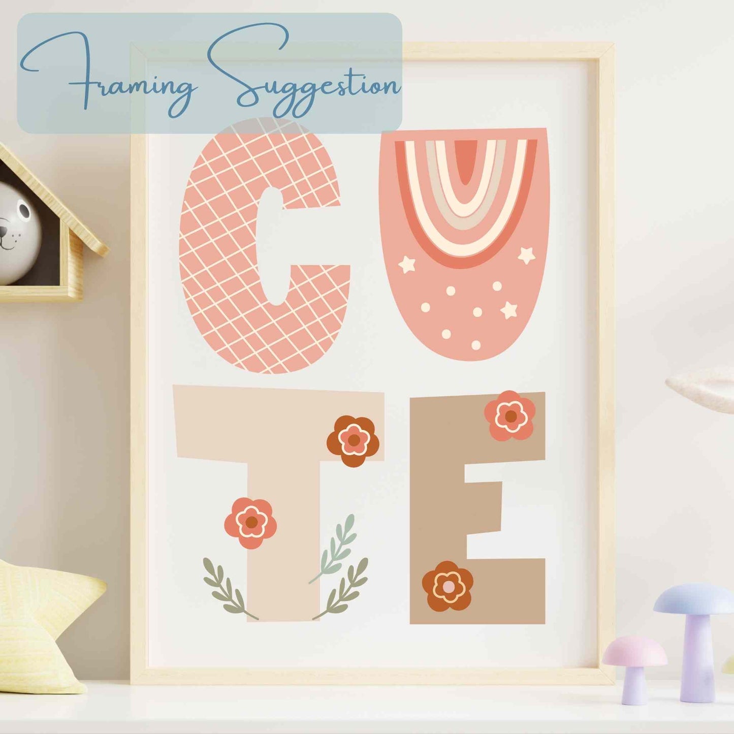 CUTE Boho Style Poster Print