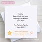 Back of Personalised Is feidir leat exam card  as gaeilge