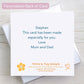 Personalised Candy Stripe Green Birthday Card