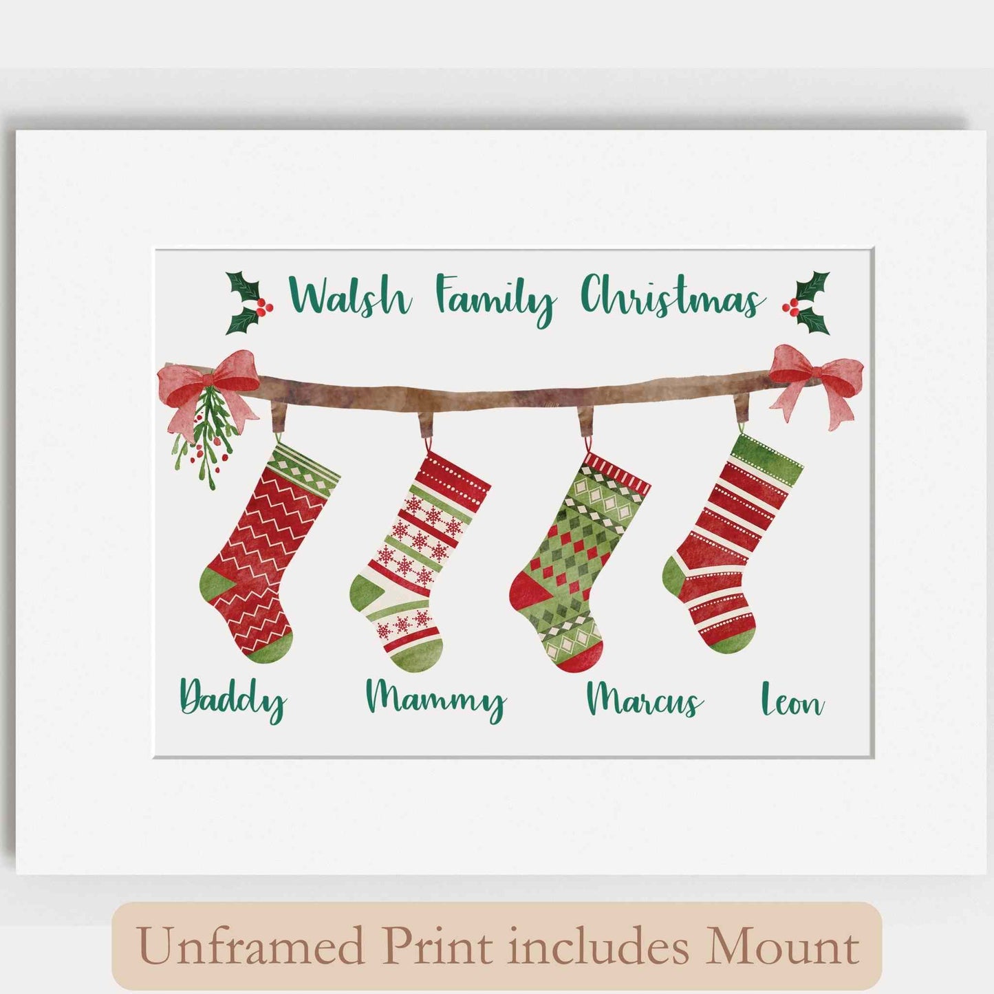 Personalised Christmas Family Stockings