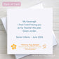 Back of Pretty Pink Thank You Teacher Personalised Card