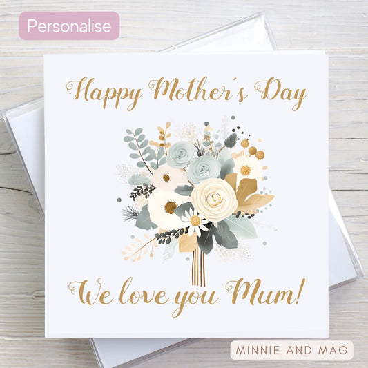 Personalised Mother's Day Bouquet Card