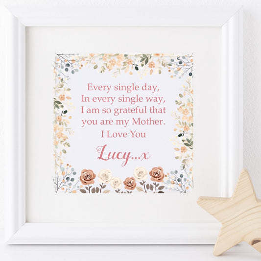 Mother's Day Personalised Framed Print - Square Frame