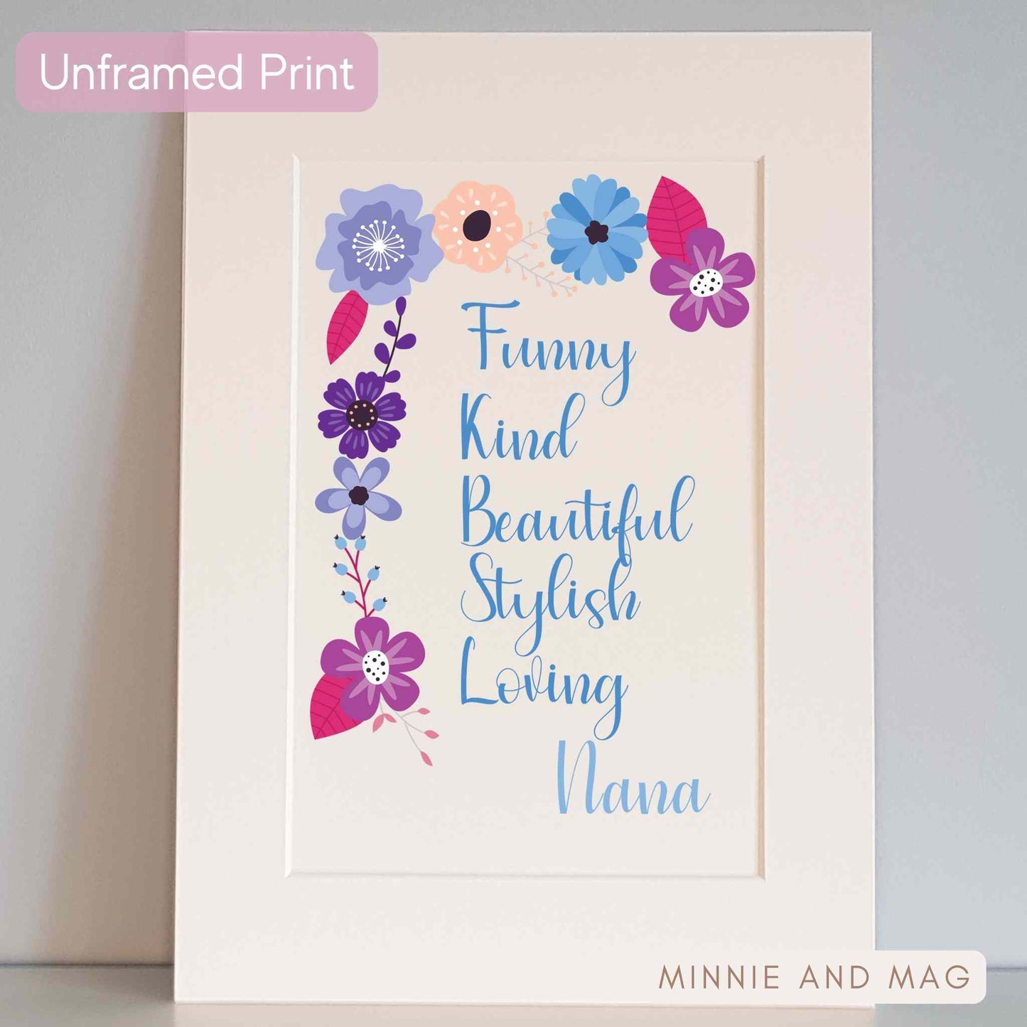 Mother's Day Personality Framed Print - Purples