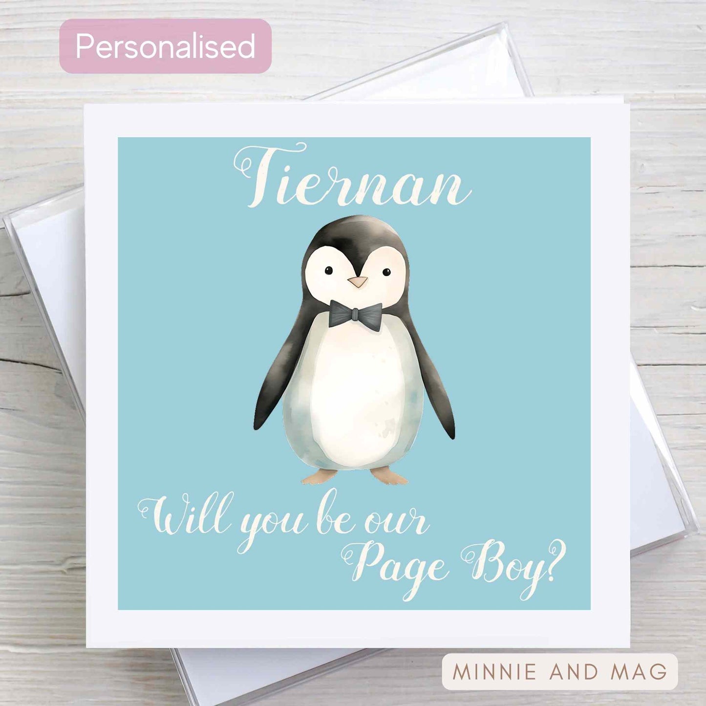 Wedding Page Boy Personalised Card