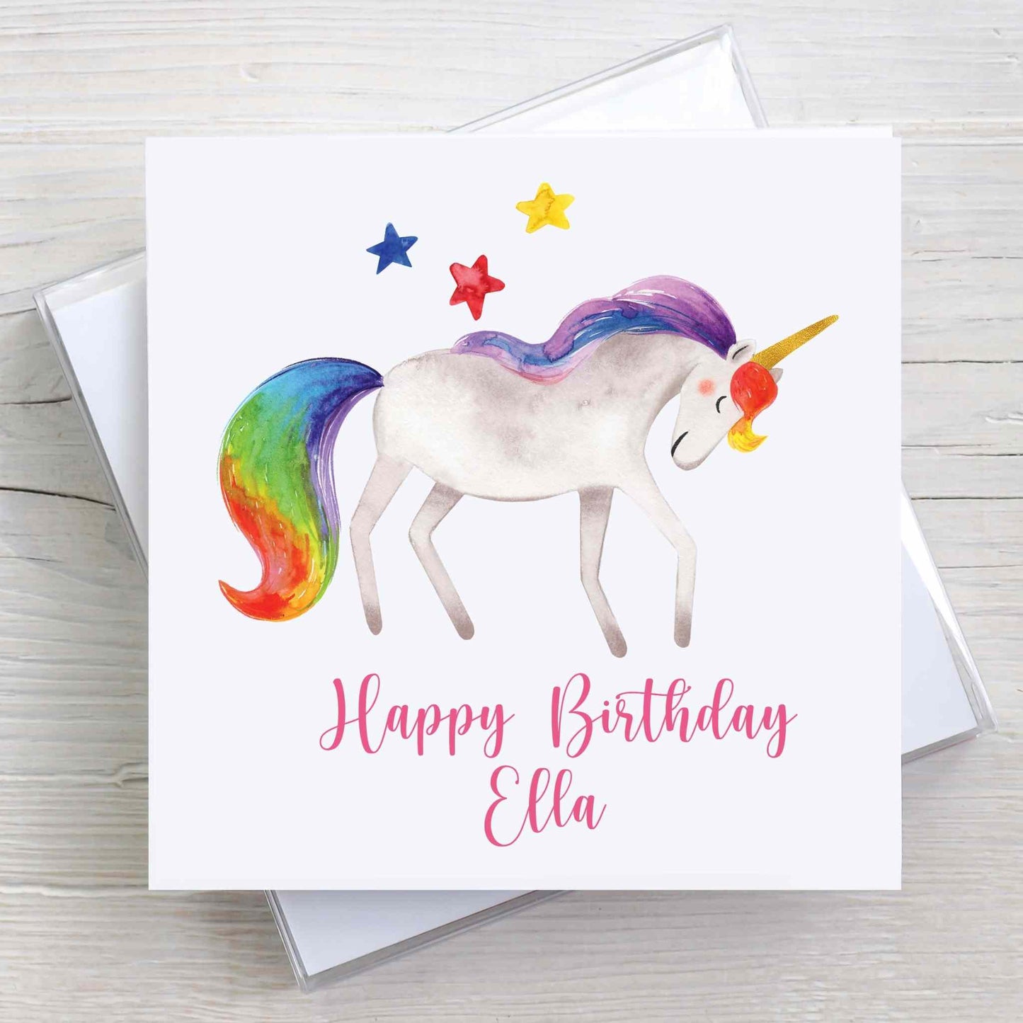 Personalised Unicorn Birthday Card