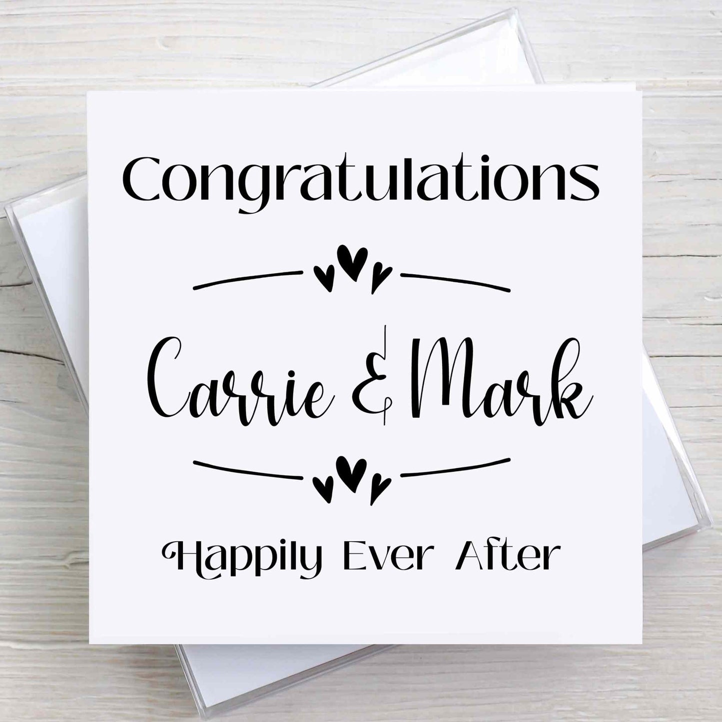 Personalised Wedding Card - Monochrome